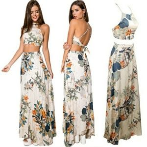 2 Piece Floral Summer Outfit